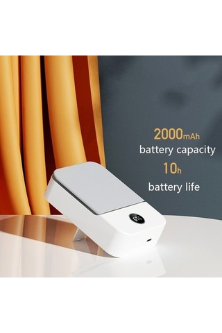 Dq205 Yaz Mini Asma Boyun Fan Usb Taşınabilir Öğrenci Sessiz Yüksek Rüzgar Bladess Fan Tibet Mavisi 5250 Mavi