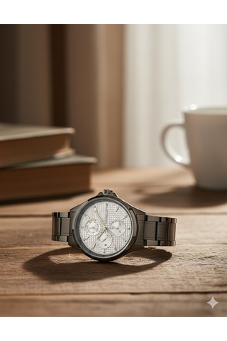 For Motion Erkek Kol Saati Gümüş Renk, Metalik Kadran - Fm.13500fm.03, 2 Yıl Garantili Gümüş