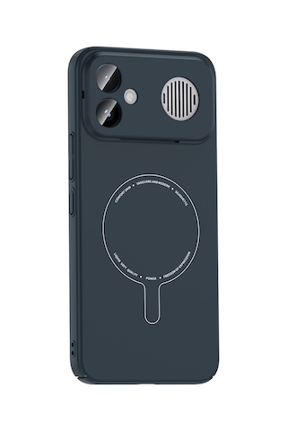 Xiaomi Poco F8 Ultra Kılıf M-safe Şarj Özellikli Kamera Korumalı Sert Pc Elio Kapak Lacivert