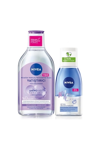 Nivea Micellar Makyaj Temizleme Suyu 400 ML + Hassas Ciltler İçin Göz Makyaj Temizleyici