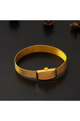 Çgk Çiğdem Gürel Kuyumculuk 5 Sıralı Taşsız 8 Ayar Trabzon Hasır Altın Bileklik Çok Renkli