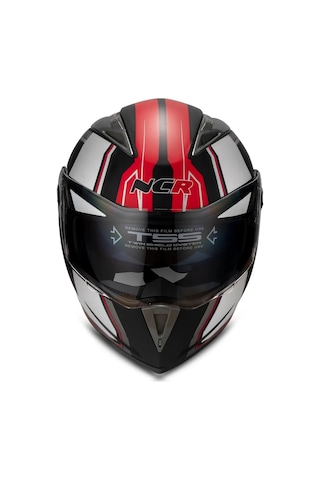 Ncr Çene Açılır Kırmızı Motosiklet Kaskı Vizörlü Ece Belgeli Kırmızı