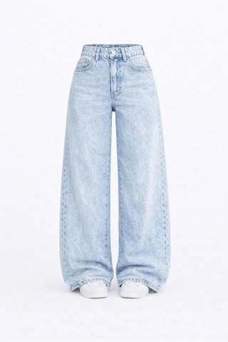 J&kstores Baggy Salaş Pocket Bol Paça Retro Görünümlü Jean Kar Mavi