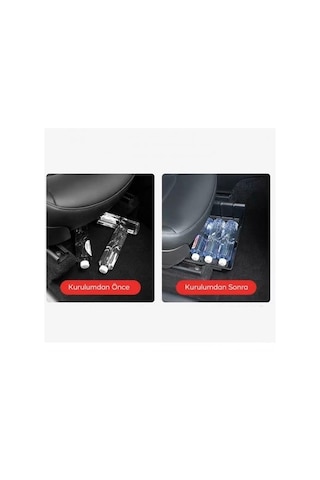 Polham Tesla Model Y İçin 35x23cm Koltuk Altı Saklama Kutusu, Şişe, Şemsiye, Ayakkabı İçin Organizer