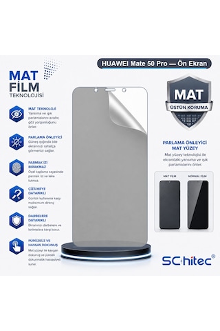 Huaweı Mate 50 Pro Uyumlu Ön Yüzey Mat Hidrojel Ekran Koruyucu 40567400