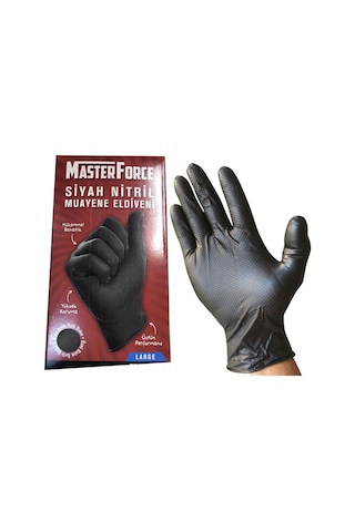 Master Force Siyah Nitril Eldiven 50'Li Paket