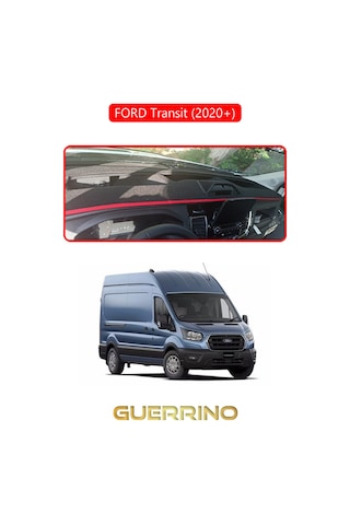 Ford Transit 2020+torpido Koruma Kılıfı Kırmızı Kenar