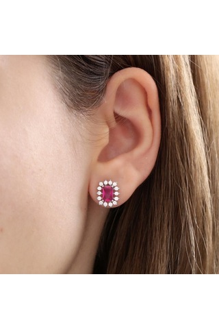 Mia Vento Pırlanta Montür Zarafet Güneşi Sentetik Yakut Sadelik Mührü Gümüş Mini Set