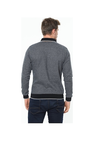 1038 Dewberry Erkek Sweatshırt-noktalı Lacivert