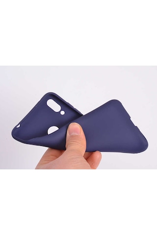 Huawei Y7 Prime 2019 Kılıf Zore Premier Silikon Kapak Mürdüm