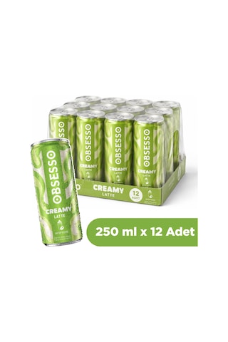 Obsesso Creamy Antep Fıstığı Latte 250 Ml X 12 Adet Hazır