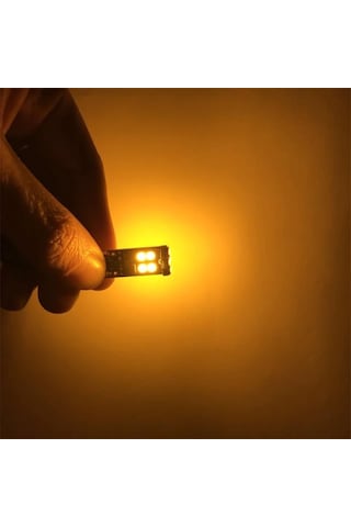 T10 LED PARK AMPULÜ 12SMD W5W CANBUS TURUNCU