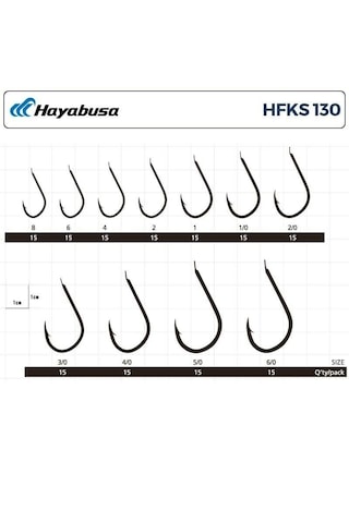 Hayabusa Hfks 130 No:1 Black Nikel İğne 15 Adet