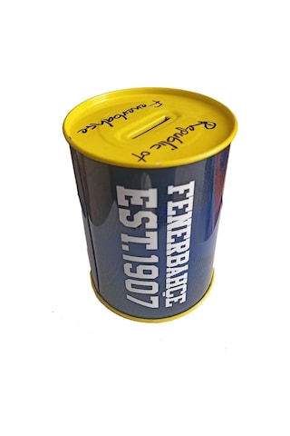 Fenerbahçe Metal Kumbara Orta Boy Orjinal Lisanslı 1 Adet Fb Kumbara Taraftar Kumbara Sarı Kanarya 12x9 Cm