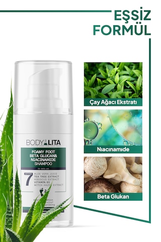 Foamyfoot Ayak Kokusu Giderici Çay Ağacı ve 7 Aktif İçerikli Ayak Köpük Şampuanı 100 ML