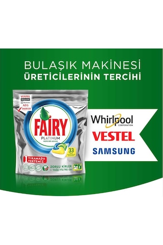 Fairy Platinum Limon Kokulu Bulaşık Makinesi Deterjanı 180 Tablet