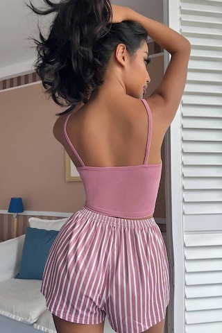 Merry See Askılı Sleep Basklı Sortlu Pijama Takımı 001