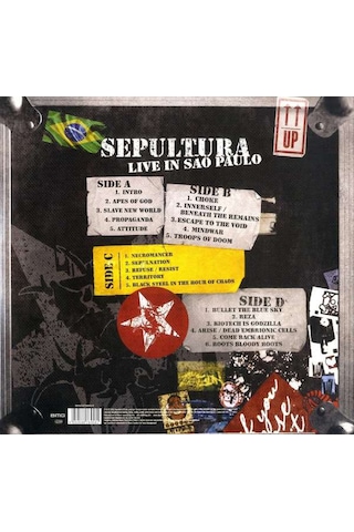 Sepultura - Live In Sao Paulo Smokey Vinyl 2 Lp - Plak