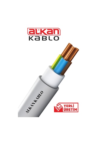 3x2,5 Mm² Nvv Nym Kablo Gri %100 Bakır 50 Metre 3x2,5 Mm² Nvv Nym Kablo Gri %100 Bakır 50 Metre