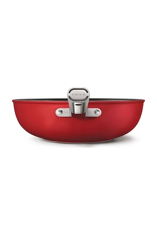 Smeg Cookware 50's Style Kırmızı Wok Tava 30 CM Kırmızı