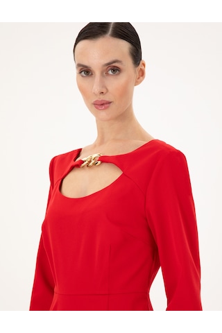 Pierre Cardin Kadın Kırmızı Elbise Dokuma 50292372-vr030 Kırmızı