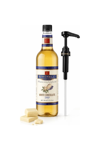 Simonelli Beyaz Çi̇kolata Kahve Şurubu 700 ML + Pompa
