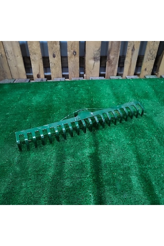 Takviyeli Tırmık 20 Dişli Metal Bahçe Tırmığı Çim Toprak Taş Toplama Tırmığı