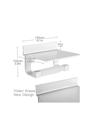 Raflı Matkapsız Tuvalet Kağıdı Tutucusu Diğer