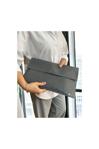 Ledcase Crocodile 13.3-14 Inch Bilgisayar Evrak Çantası 36x24cm Özel Desen Gri gri
