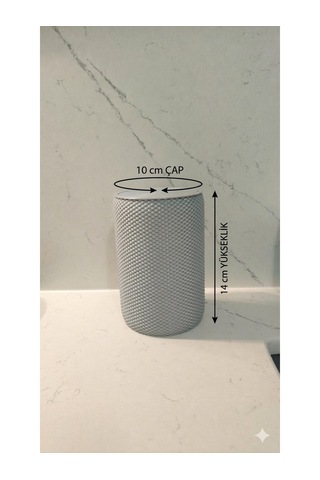 Mini Masaüstü Çöp Kovası - Gri
