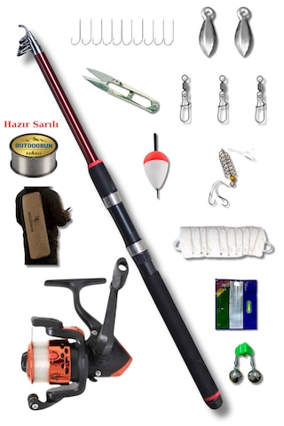 Piranha Dolphin 165cm 50-150gr Ak 200 Çocuk Olta Seti Kırmızı