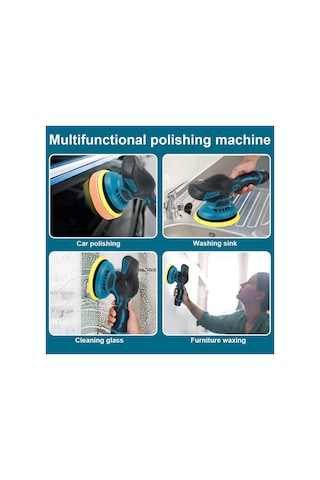 Pro Müller 58 V 10 Ah Orbital Çift Akülü 6 Kademe Devir Ayarlı Pasta Cila Polisaj Ve Zımpara Makinesi