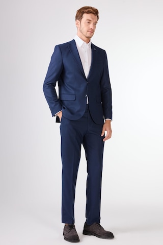 Dufy Lacivert Örgü Desen Slim Fit Casual Takım Elbise Lacivert