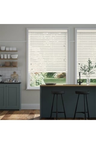 Ahşap Jaluzi Stor Perde Polywood 50 Mm Bej