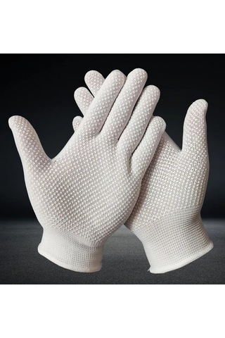 Reblaze Naylon Eldivenler Pvc Mikrokopçuklu 6 Çift Beyaz 453320098