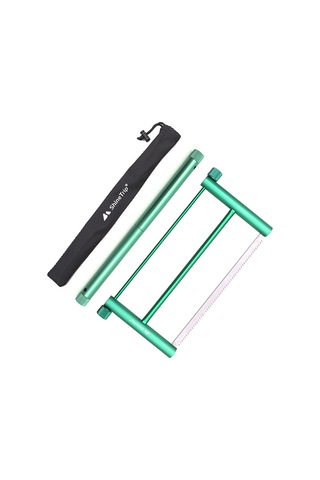 Yifomall Dış Mekan Çok Amaçlı Katlanabilir El Testeresi - Alüminyum Çerçeve Ve Paslanmaz Çelik - Fener Tutucu Özelliği - Yeşil