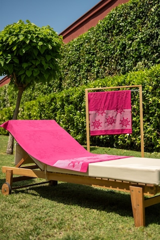 Menderes Home Cotton Collection Bukle Plaj Havlusu Çark Fuşya