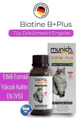 Munich Vet 2'li Set Biotin Plus Tüy Damlası 50 ML & Malt Pasta 100 G