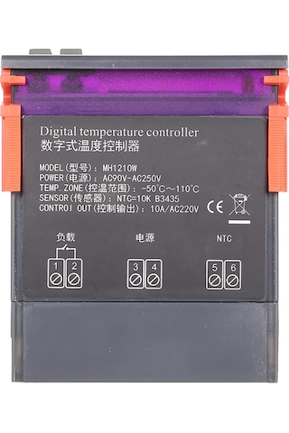 Springsun Mh-1210w Dijital Sıcaklık Kontrol Cihazı, Led Ekranlı, Dokunmatik, -50 C 110 C Aralığı, Ev Ve Endüstriyel Kullanim, 220v
