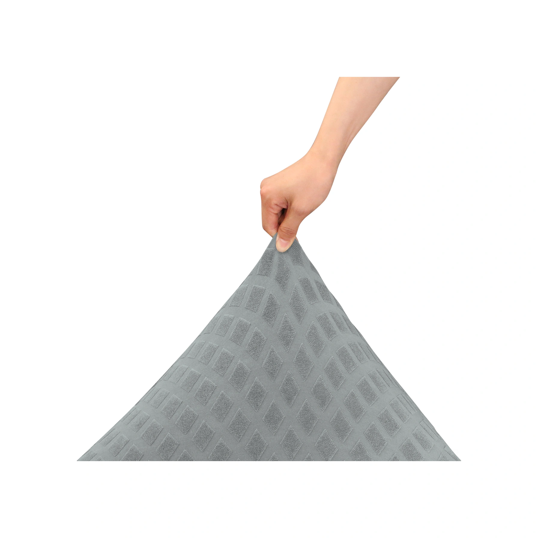 Youmex Gri Jakuvar Gömlek Desenli Elastik Sandalye Örtüsü - Ev, Otel, Restoran İçin Multifonksiyonel Kumaş Koltuk Kılıfı Gri