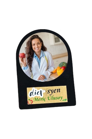Diyetisyenlere Özel Fotoğraflı Ahşap Masa Üstü Çerçeve