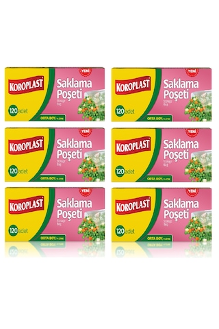 Koroplast Saklama Poşeti Orta Boy 24 X 38 Cm 120 Li X 6 Paket
