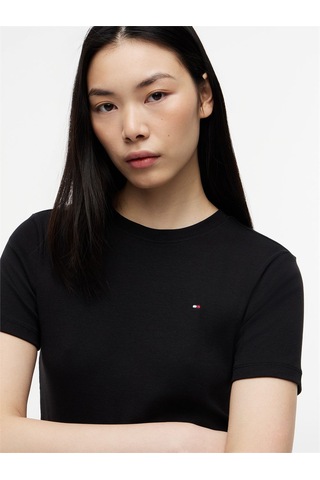Tommy Hilfiger Slım Cody C-nk S/s Tee Kadın Siyah T-shirt - Ww0ww40587