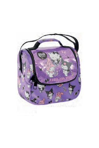 Hello Kitty İlk Okul Çantası - Sırt Çantası / Orjinal Lisanslı Lüx Çanta Mor / Beslenme 3'lü