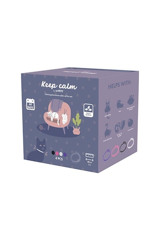 M-pets Keep Calm Calming Sakinleştici Kedi Tasması 4lü Mix Color 244-77005.01