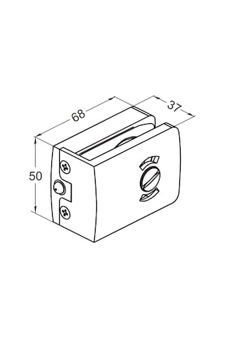 Thr-1310wc-pcbr Thoor Sürgülü Cam Kapı Kilidi Wc Tipi Mandalı