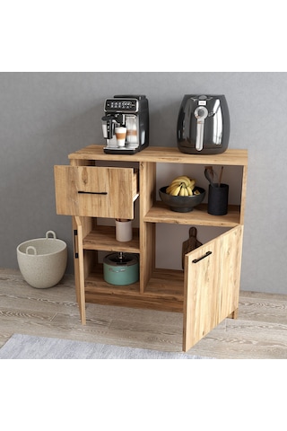Tanmob Mtd0302 İnci 90 Cm Kapaklı Çekmeceli Alt Mutfak Dolabı Çam Çam