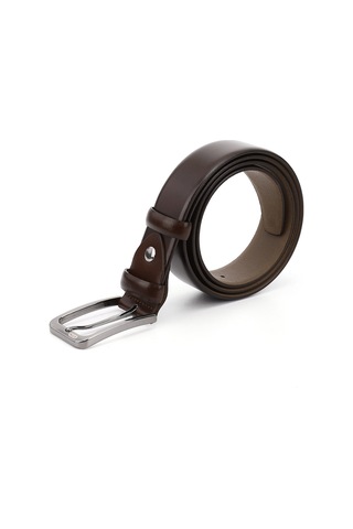 Gönderi R Kahve Antik Hakiki Deri 3,5 Cm Klasik Kemer Kahve