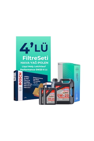 Bosch Volvo S90 2.0 Dizel D4 Filtre Bakım Seti Liqui Moly Motor Yağlı (2016-2018) 4 Lü -