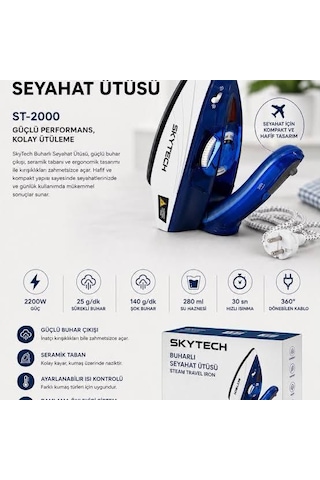 Skytech Luna Seyahat Ütüsü